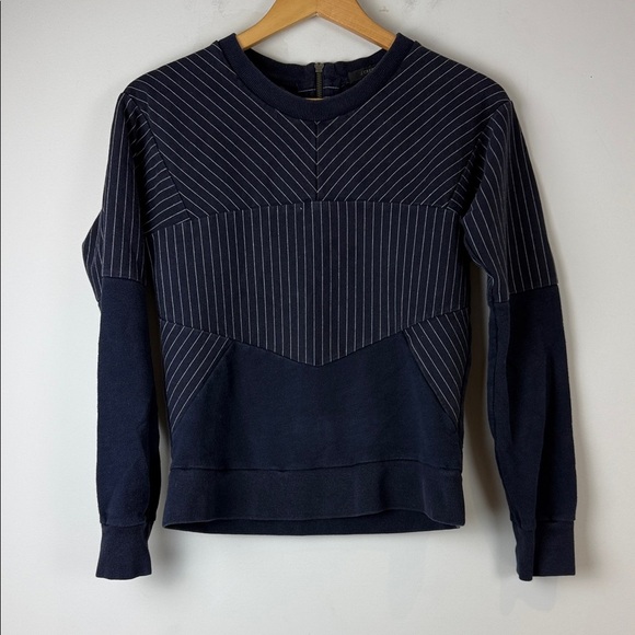 J. Crew Tops - J. Crew Navy Striped Sweatshirt Size XS